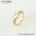 13686 xuping fashion synthetic gemstone environmental copper set ring for couple